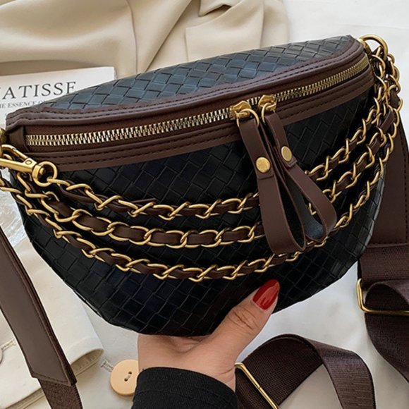 Luxury Leather Small Chain Women\'s Fanny Pack or Cross-body main image 13